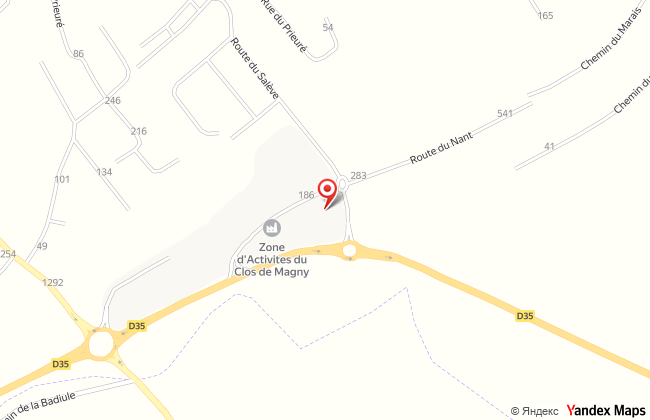 Carte de localisation de Beauté Berton, 180 Route du Nant, Prévessin-Moëns